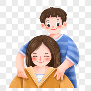 帮妈妈按摩帮母亲按摩的男孩素材