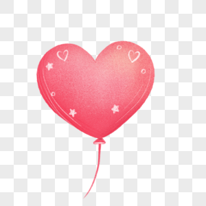 爱心气球碎裂爱心元素高清图片