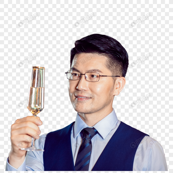 酒会商务男性举杯图片