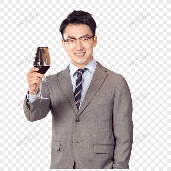 酒会商务男性举杯图片