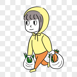 买菜女孩图片