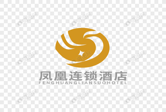 高端创意凤凰连锁酒店LOGO设计图片