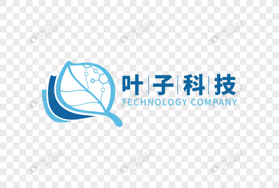 高端大气叶子科技公司LOGO设计图片