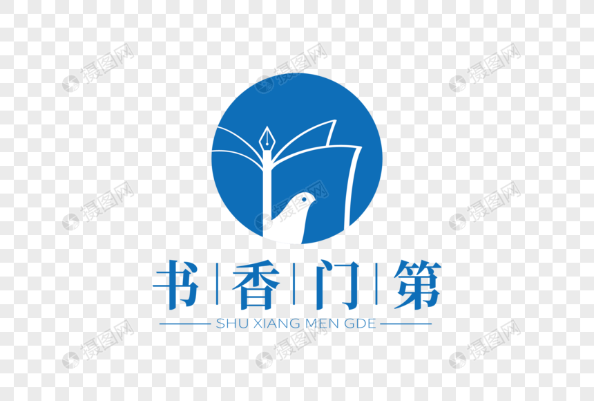 高端大气书香门第学校教育LOGO设计图片