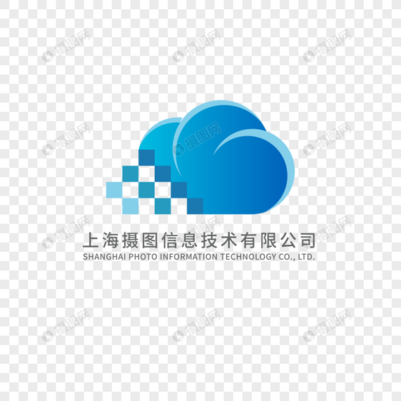 蓝色科技logo设计图片