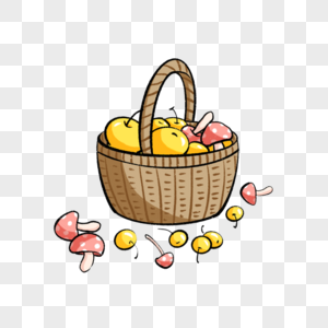 篮子中的水果图片