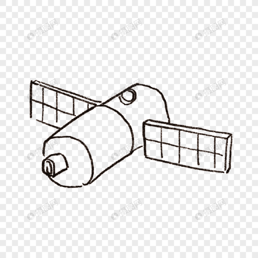 人造卫星简笔画