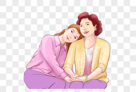 陪伴母亲女人图片