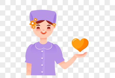 爱心的护士元素