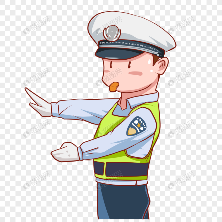 指挥交通的警察