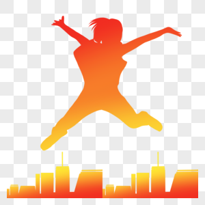 跳跃人物图片元素素材