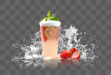 清凉水果茶草莓水果茶高清图片