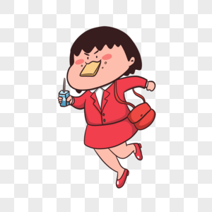 上班赶路的年轻人图片素材