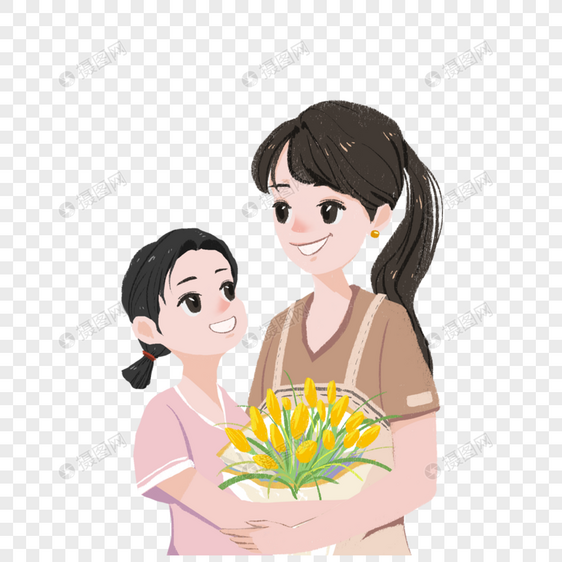 母亲节送花给妈妈图片