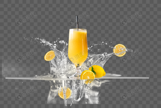 清凉柠檬水果汁图片