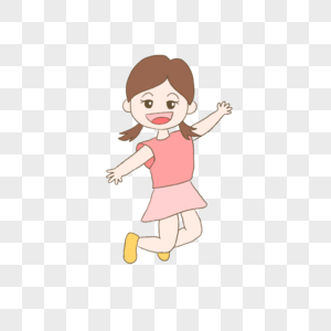 儿童节跳跃的女孩图片