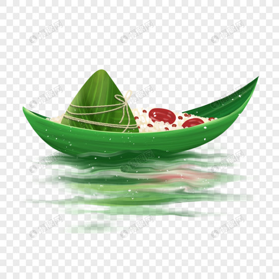 端午节粽叶船图片