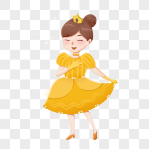 女孩扮演公主唱歌高清图片