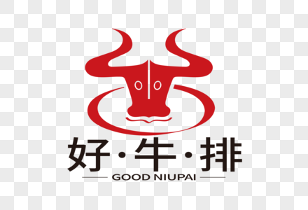 时尚大气好牛排餐饮美食LOGO高清图片