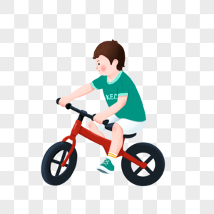 骑平衡车的男孩高清图片