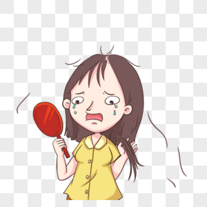 秃头美少女图片素材