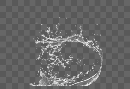 泼水水滴水流图片素材
