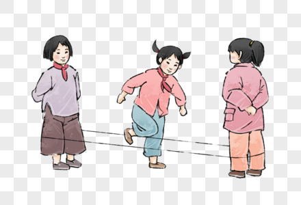 跳皮筋图片素材