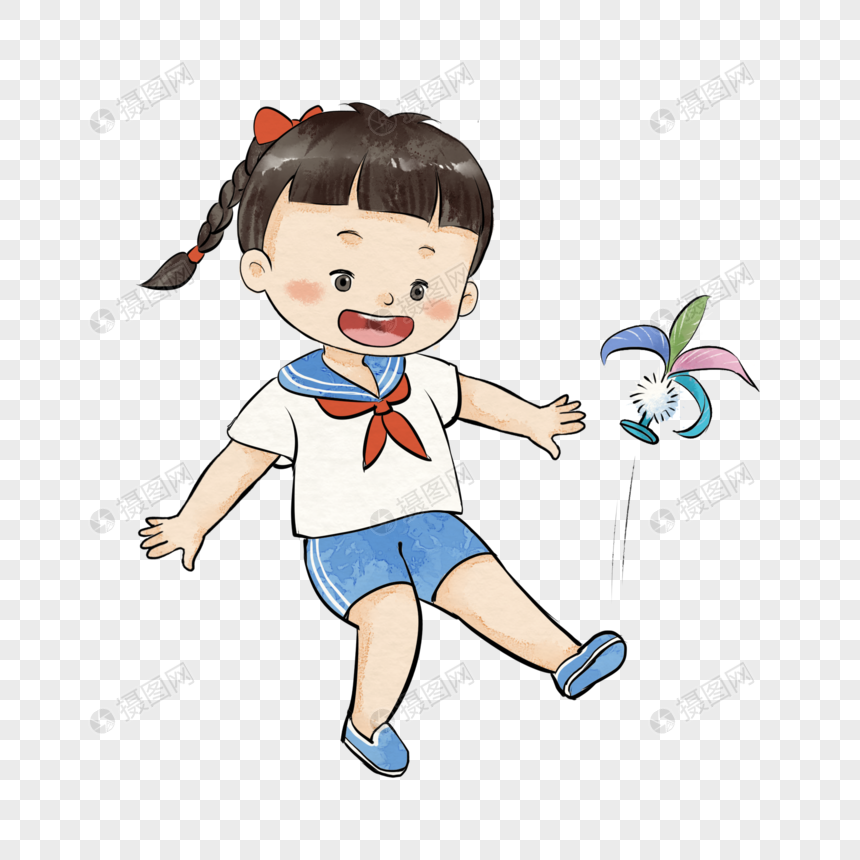 女孩踢鸡毛毽