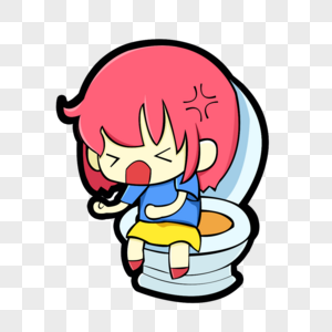 写字小女孩图片便秘的女孩素材