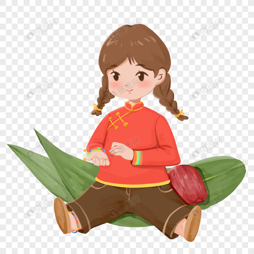 小女孩系五彩绳元素素材下载 正版素材 摄图网