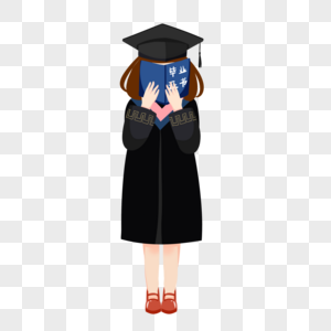 毕业证书遮脸女孩图片