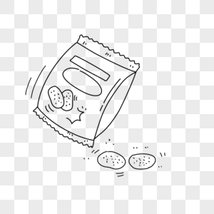 薯片简笔画图片素材