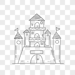 碉堡简笔画图片素材