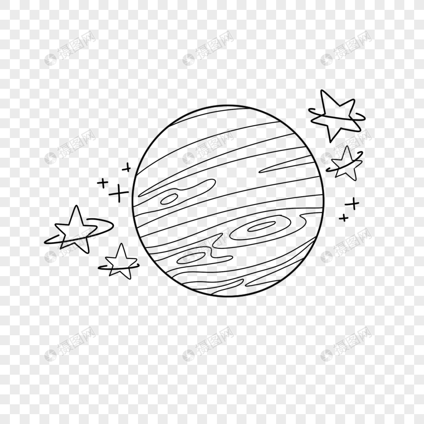 星球简笔画