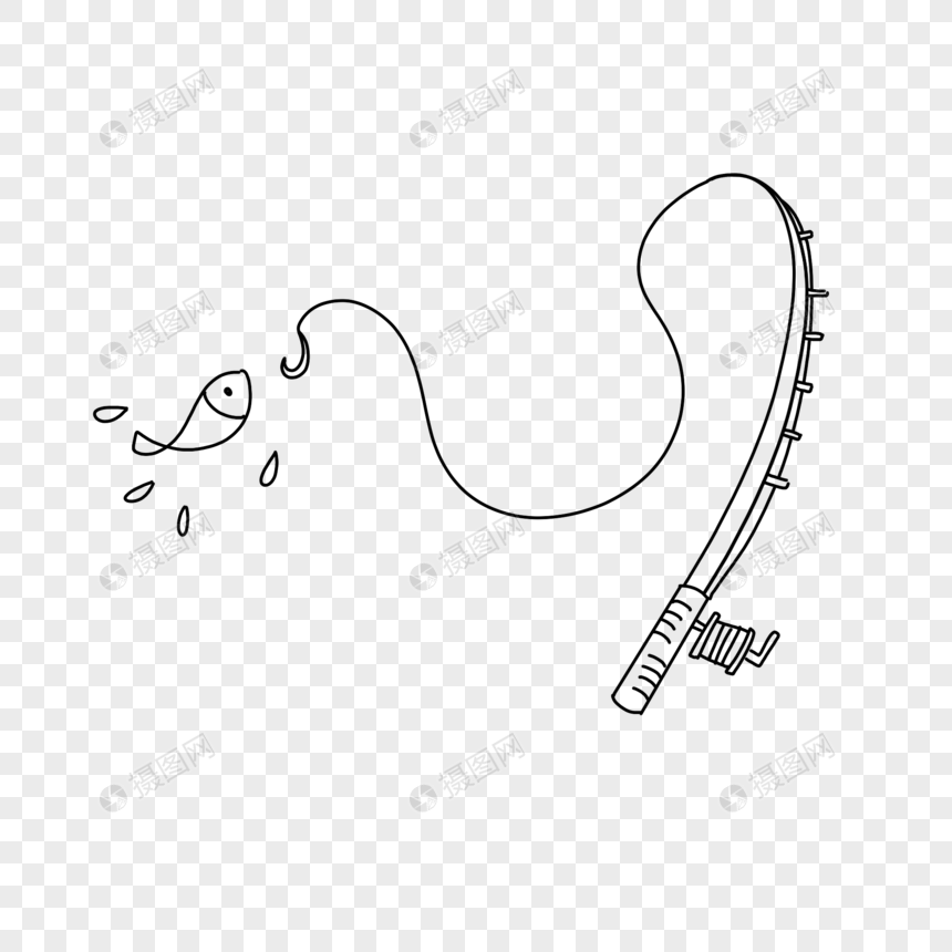鱼竿简笔画