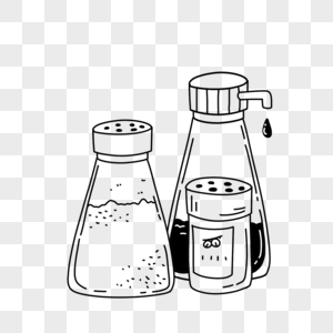 调料瓶简笔画图片素材