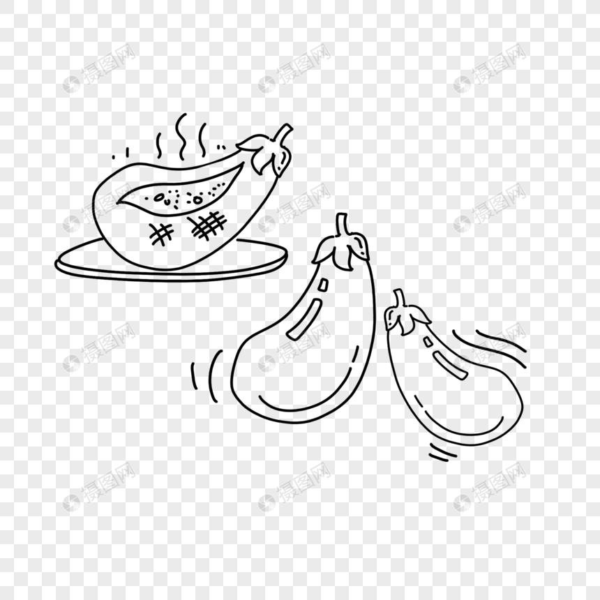 茄子简笔画