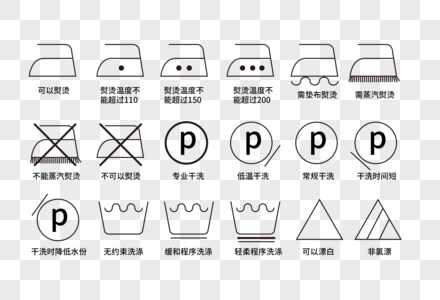 国际服装洗涤大全图片