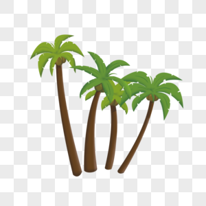 椰子树卡通元素图片