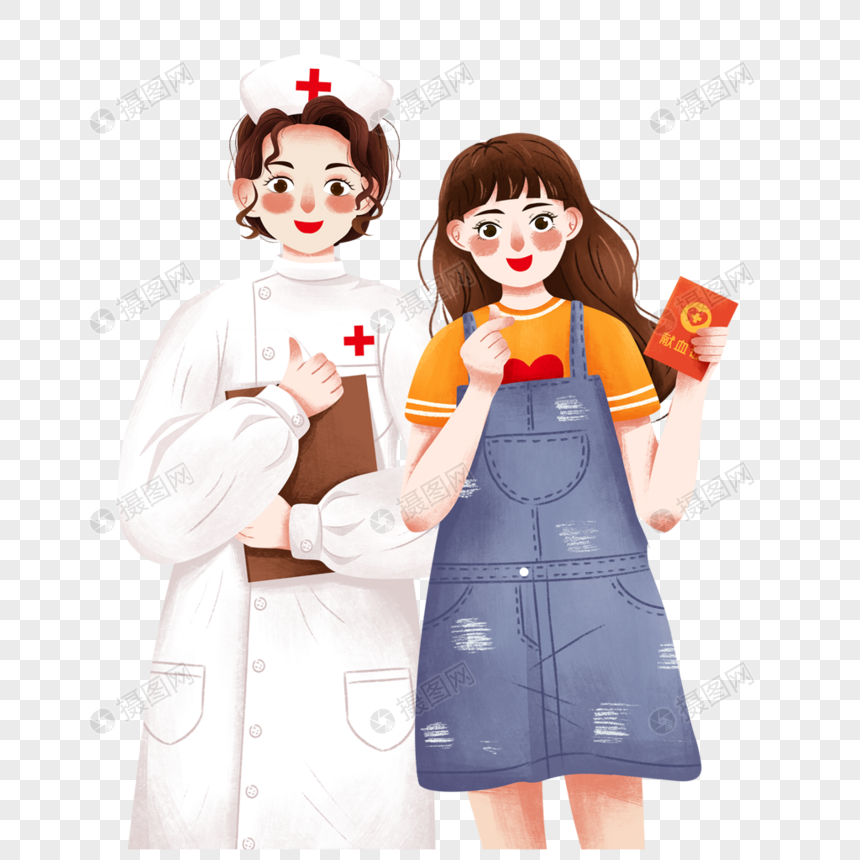女孩和护士图片