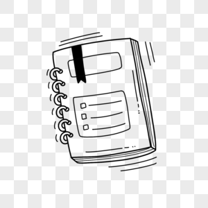 笔记本简笔画图片素材