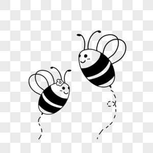 小蜜蜂简笔画高清图片