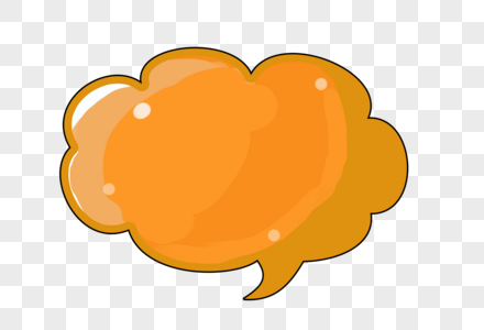 橘色气泡橘色气泡对话框高清图片
