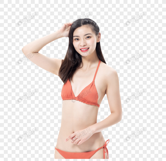 夏日青年泳装女性图片