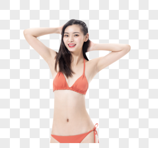 夏日青年泳装女性图片