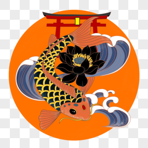 鲤鱼翻身图片素材