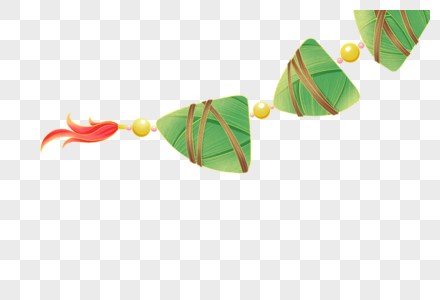 一串粽子食物背景装饰高清图片