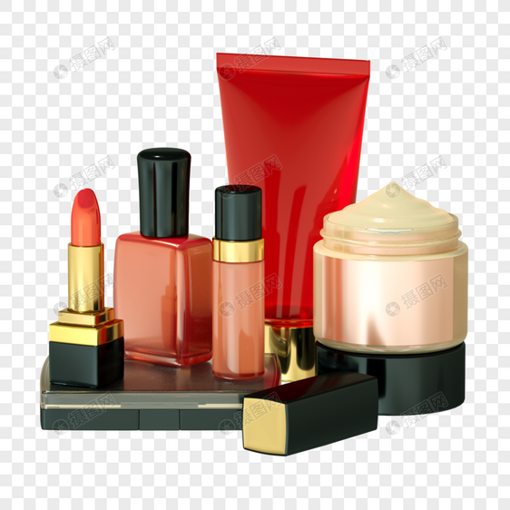 彩妆化妆品模型图片