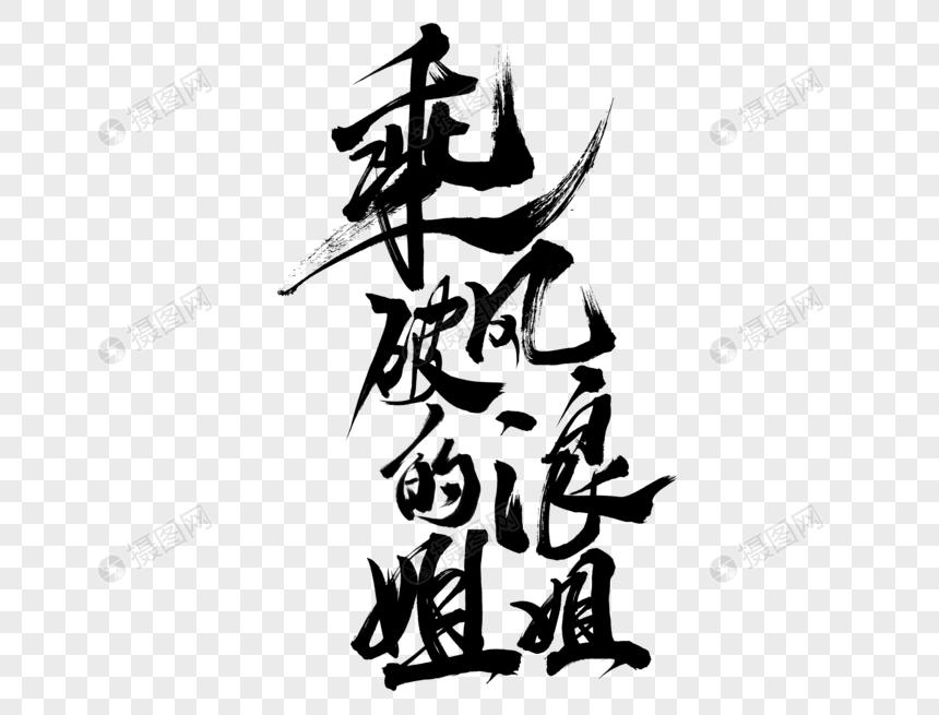 乘风破浪的姐姐手写字体