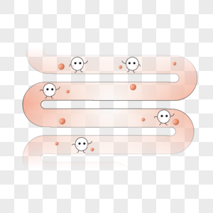 肠道顺畅矢量拟物高清图片